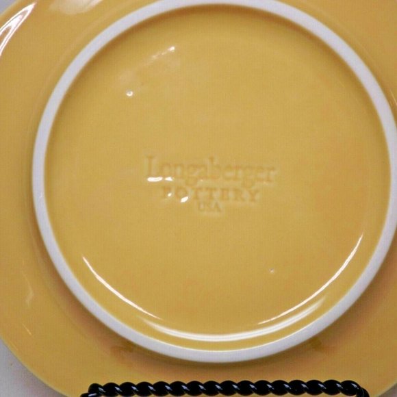 Longaberger Pottery Set of 4 Falling Leaves Collection Leaf Plates - Picture 7 of 12